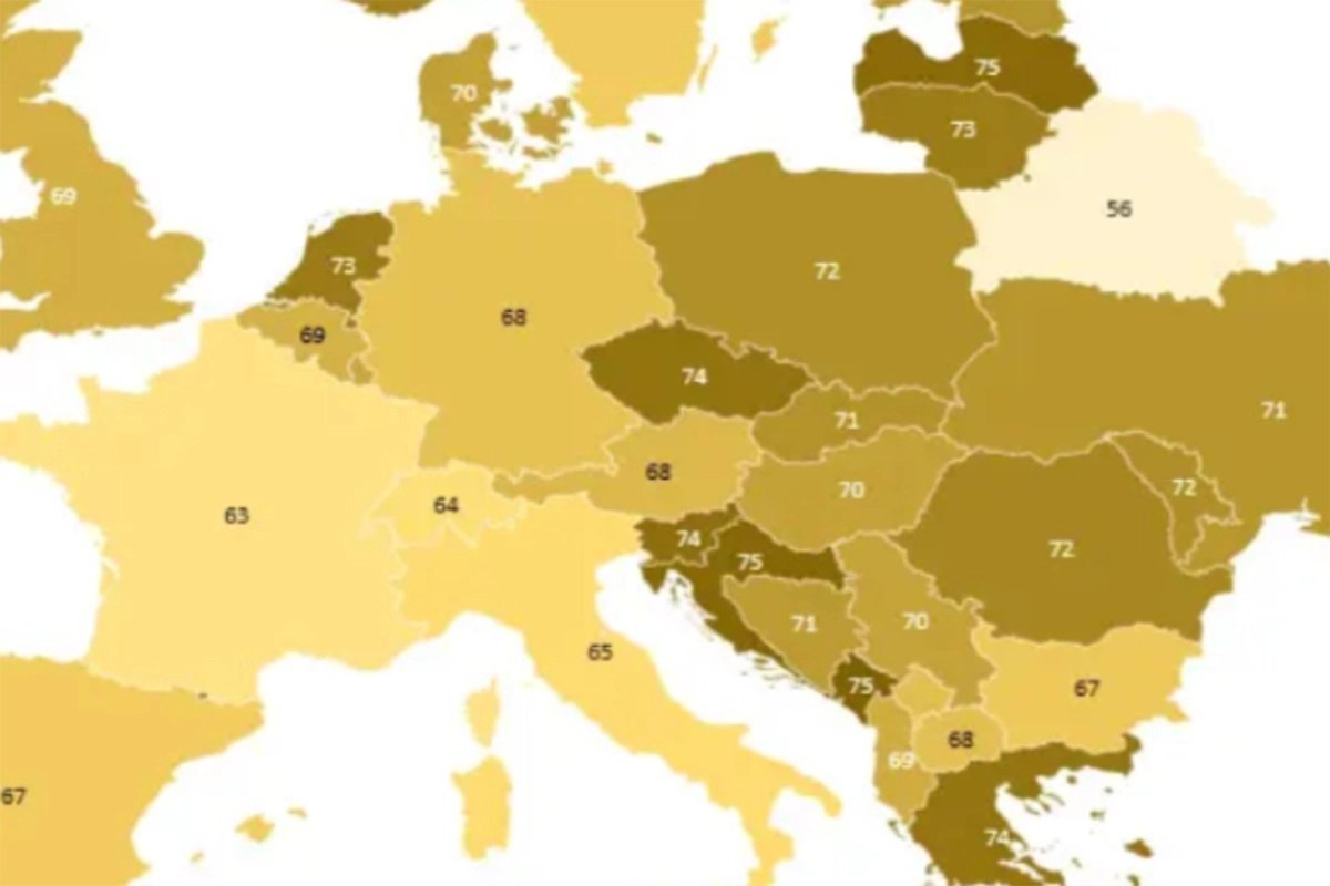 Karta Evrope zapalila internet: BiH bolja od Hrvatske